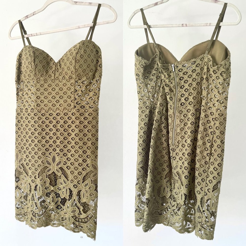 Olive lace sexy dress